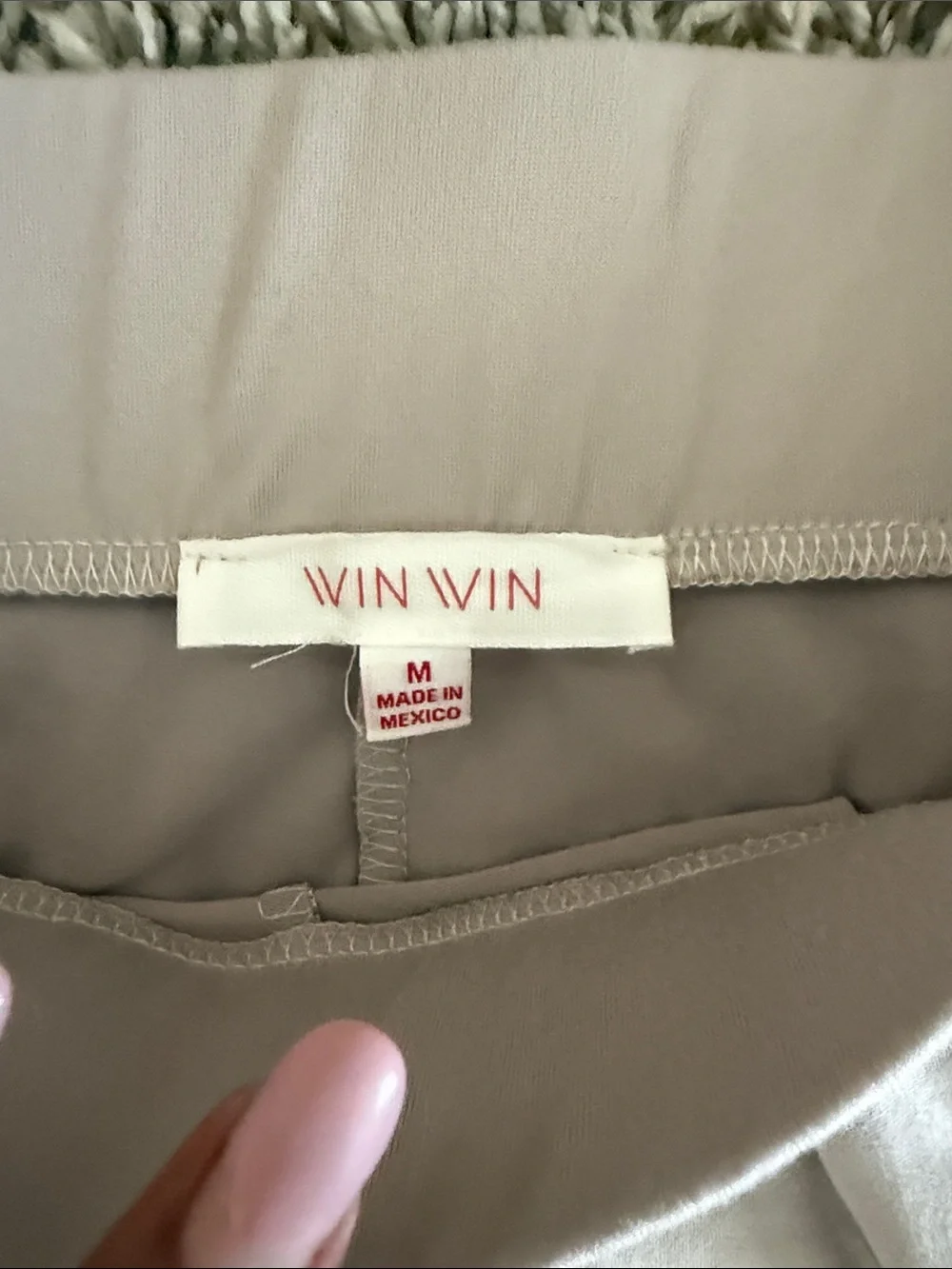 WinWin Neutral Taupe Stretch Ponte Skirt